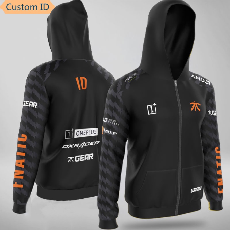 Lol Fnatic Áo Khoác Hoodie Đồng Phục Thể Thao Đường Phố Chất Lượng Cao Cho Nam Và Nữ