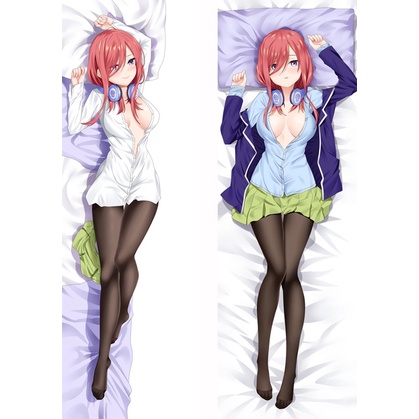 Vỏ gối ôm toàn thân in hình Anime The Quintuplets Nakano Miku Dakimakura Nhật Bản