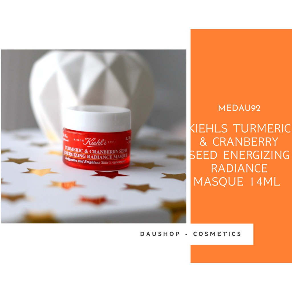 Mặt nạ nghệ Kiehls Turmeric &amp; Cranberry Seed Energizing Radiance Masque 14ml