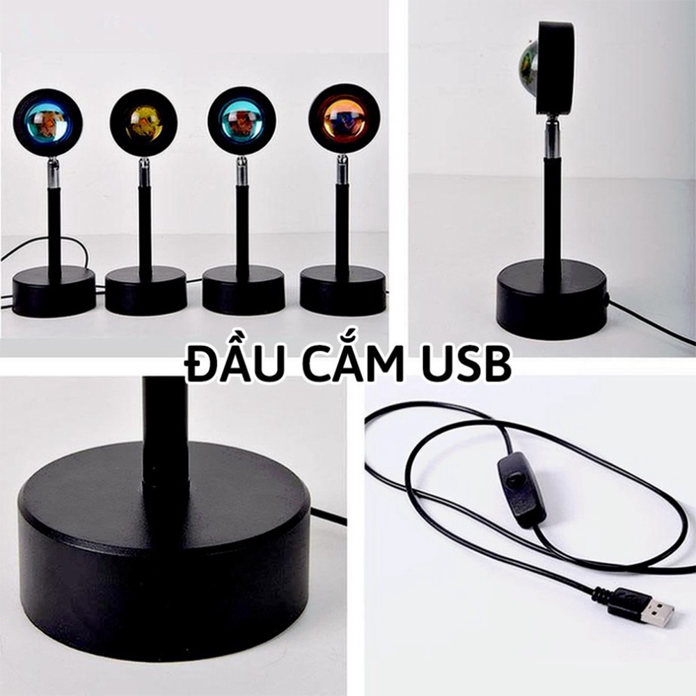 Đèn Hoàng Hôn 4 In 1 - Đèn Led TikTok Hỗ Trợ Chụp Ảnh Sống Ảo, Quay Video, Đèn Cỡ 27Cm