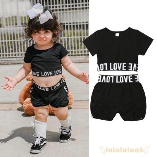 Set áo crop top ngắn tay + quần short lưng thun thời trang cho bé gái