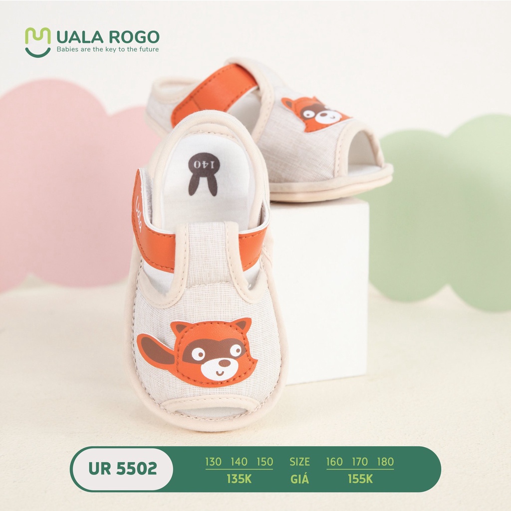 Giày tập đi Uala Rogo hình cáo nhỏ đế cao su chống trượt cho bé dưới 3 tuổi UR5502 đủ màu - Bu Bình Dương - Mebistore