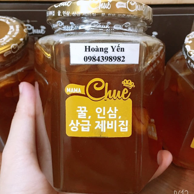 [1 Hũ 500ml] Sâm nghệ tây mật ong mama chue Hàn Quốc -date 2024-sâm saffron korea red ginseng