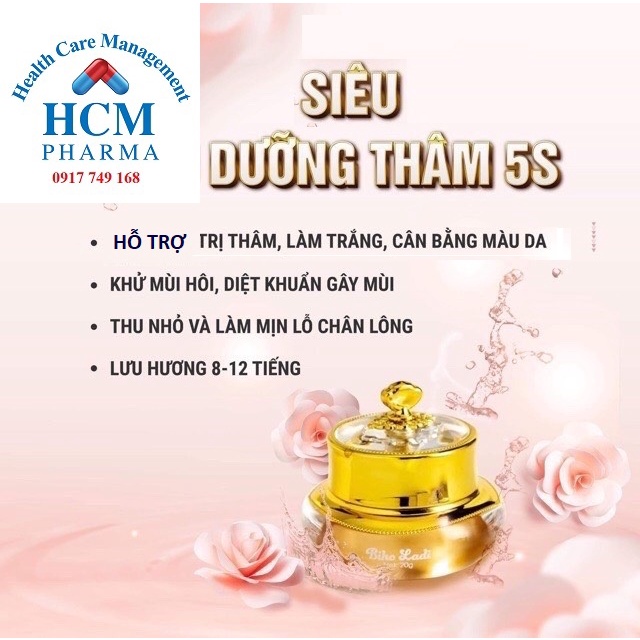 Dưỡng thâm làm trắng sạch da nách mông đầu gối vùng kín bẹn môi nhũ hoa 5S BIHOLADI se khít lỗ chân lông khử mùi cơ thể