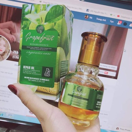 Tinh dầu dưỡng tóc hương bưởi giúp tóc mềm mượt Grapefruit 60ml