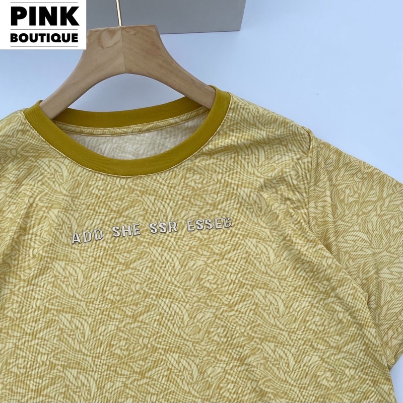 Bộ Đồ Nữ Cộc Tay Thun Quần Short Trượt Mùa Hè Thiết Kế PINKBOUTIQUE