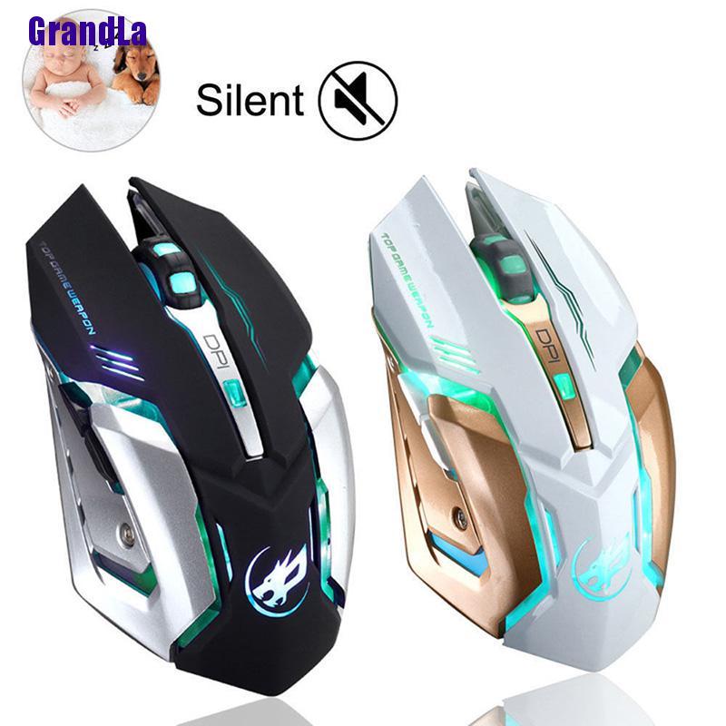 Chuột Quang Gaming Không Dây T1 Có Đèn Led, Không Gây Tiếng Ồn