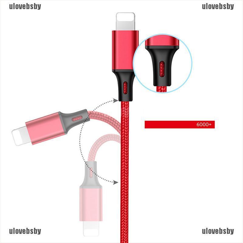 【ulovebsby】3 in 1 Multi Type-C Cable Micro USB Data Sync Fast Charging for iPh