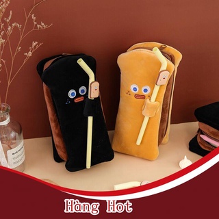[Hàng Hot ] Bentoy Milkjoy Cosmetic Bag Cute cartoon pattern Large capacity toast