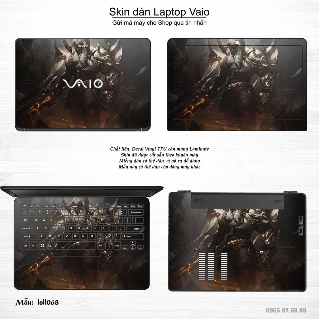 Skin dán Laptop Sony Vaio in hình Liên Minh Huyền Thoại nhiều mẫu 9 (inbox mã máy cho Shop)