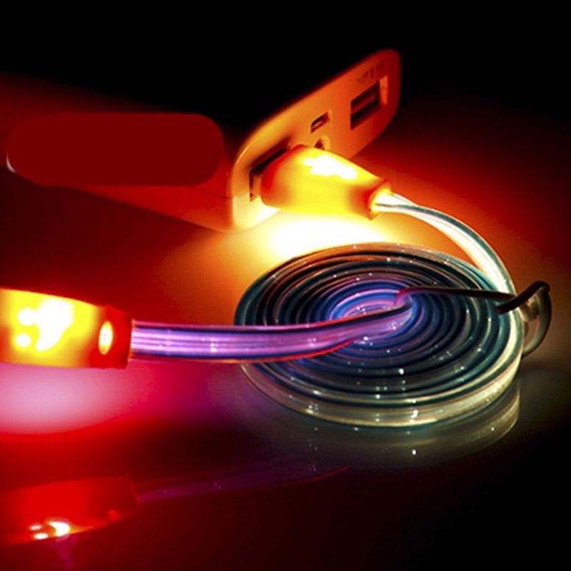 Cáp Dữ Liệu Phát Quang Bốn Màu Dài 1M Dành Cho Điện Thoại Apple Android