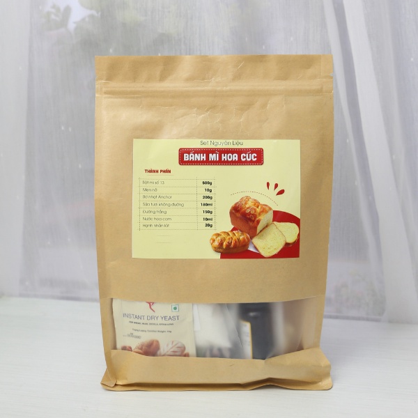 Set nguyên liệu làm Bánh Mì Hoa Cúc - Làm được khoảng 6 bánh 200g