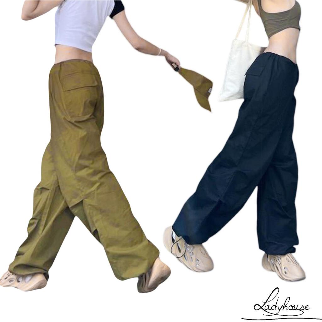 Quần Dài Dáng Rộng Lưng Thun Rút Dây Thời Trang Mùa Xuân Cho Nữ