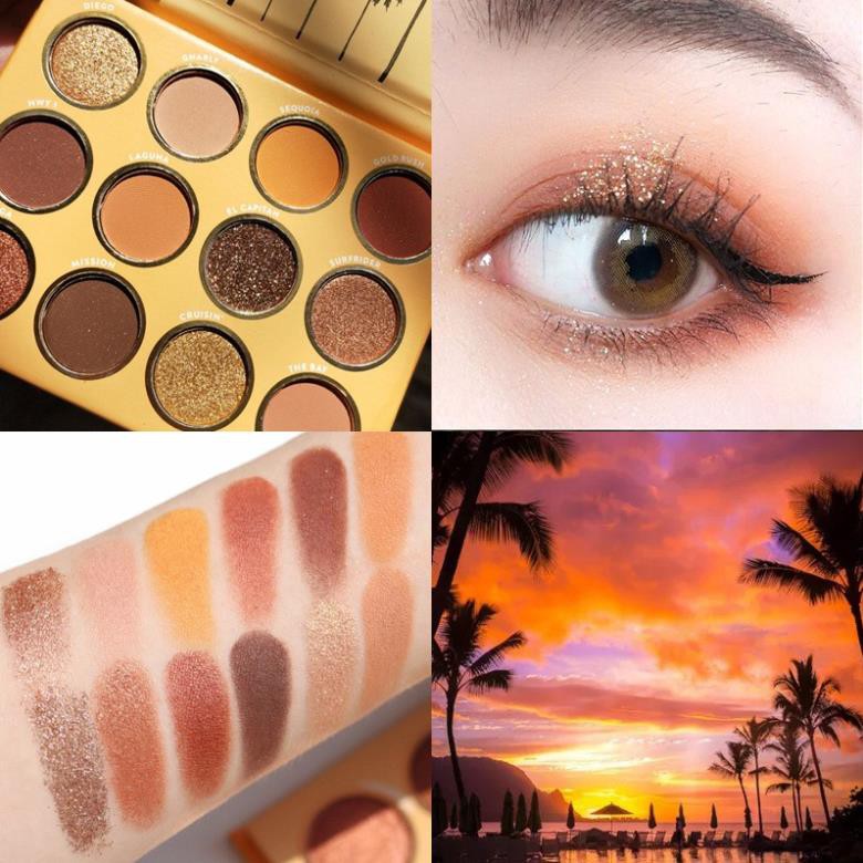 Bảng Phấn Mắt Nhũ Guicami Moondurst Vàng California