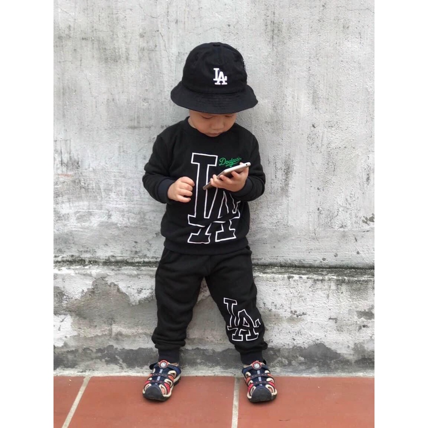 Quần áo thu đông bé trai, bé gái, set bộ dài tay nỉ chân cua m.l.b xuất dư xịn chất dày dặn, mềm mại cho bé 9-40kg