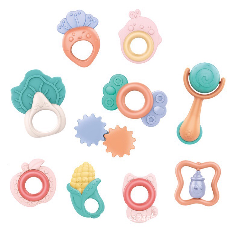 Bộ đồ chơi xúc xắc gặm nướu 14 chi tiết Baby Rattle cho bé