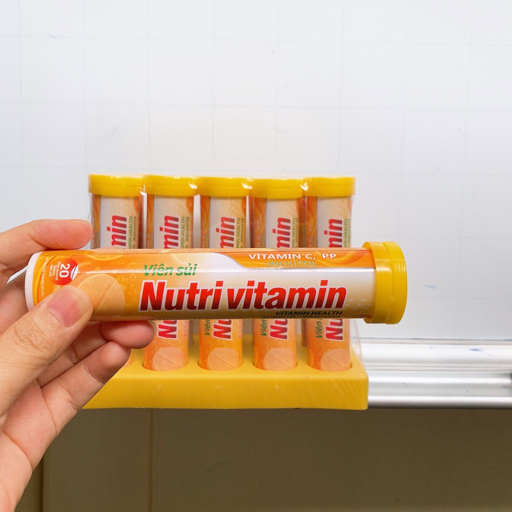 Viên Sủi Nâng Cao Sức Đề Kháng NUTRI VITAMIN Tuýp 20 viên - Bổ sung vitamin thiết yếu bồi bổ cơ thể, nâng cao sức khỏe