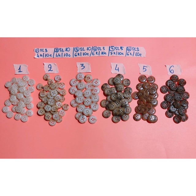 Combo 10 nút áo,cúc áo,khuy áo nhiều kiểu