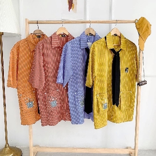 SƠ MI KẺ DỌC TAY NGẮN, SƠ MI TÚI KIỂU, SƠ MI NAM HÀN QUỐC - S1008 LJINSTORE