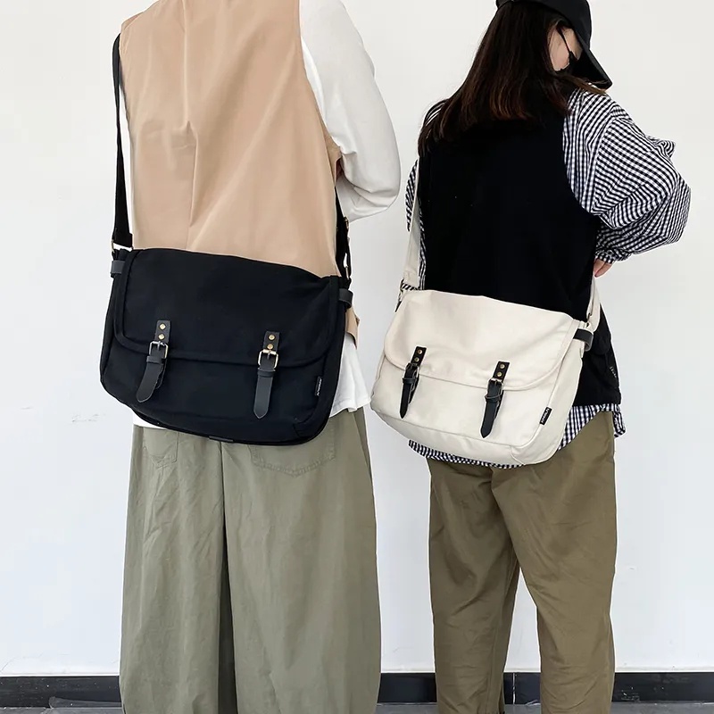 Túi canvas Đeo Chéo Phong Cách Nhật Bản Hàn Quốc Cho Nam Nữ ko104