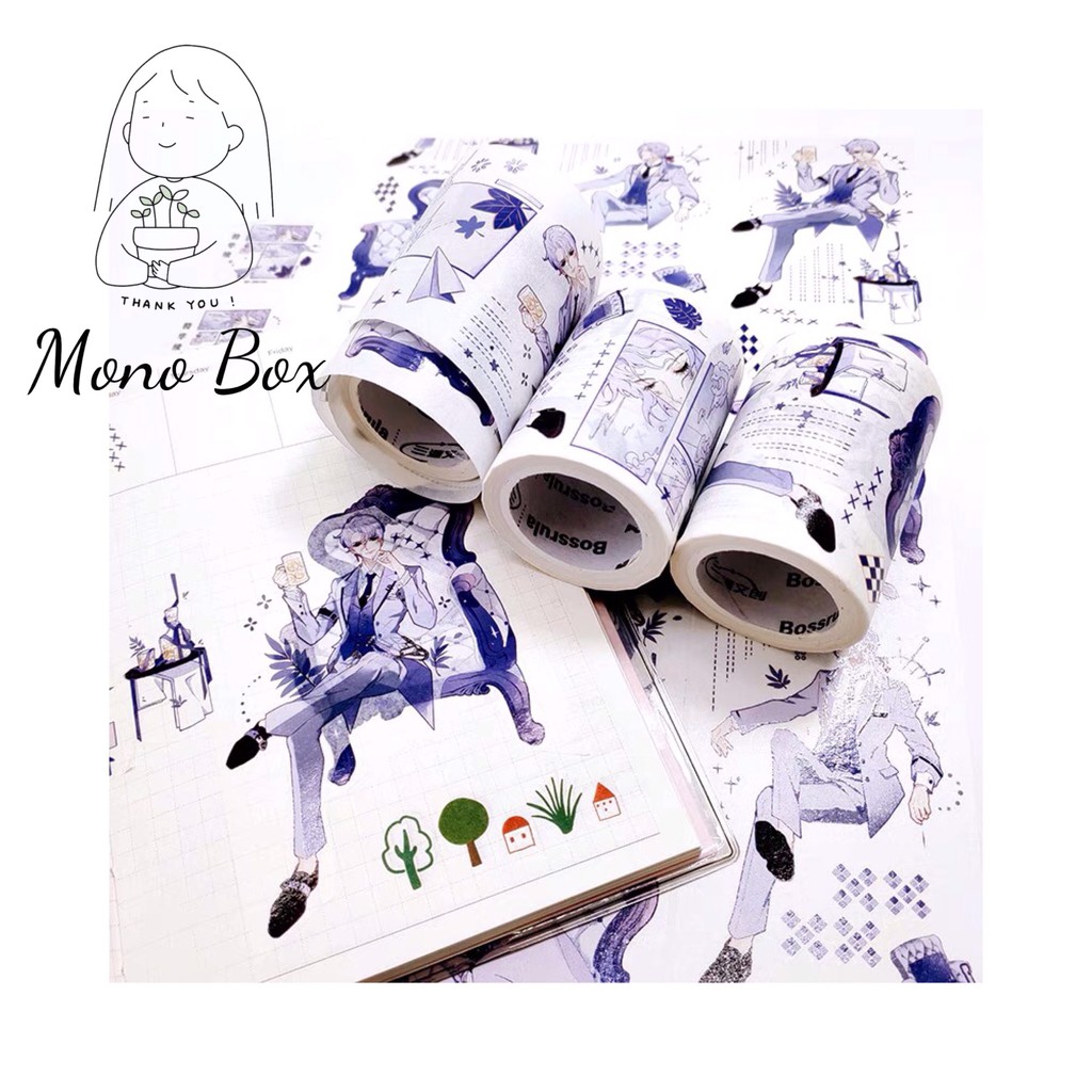 [Chiết] Washi tape nhân vật nam tổng tài Mono_box 00104