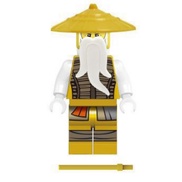 Đồ chơi mô hình nhân vật non lego mini figure - ninja vàng, sư phụ và kẻ thù (trọn bộ 08 nhân vật)