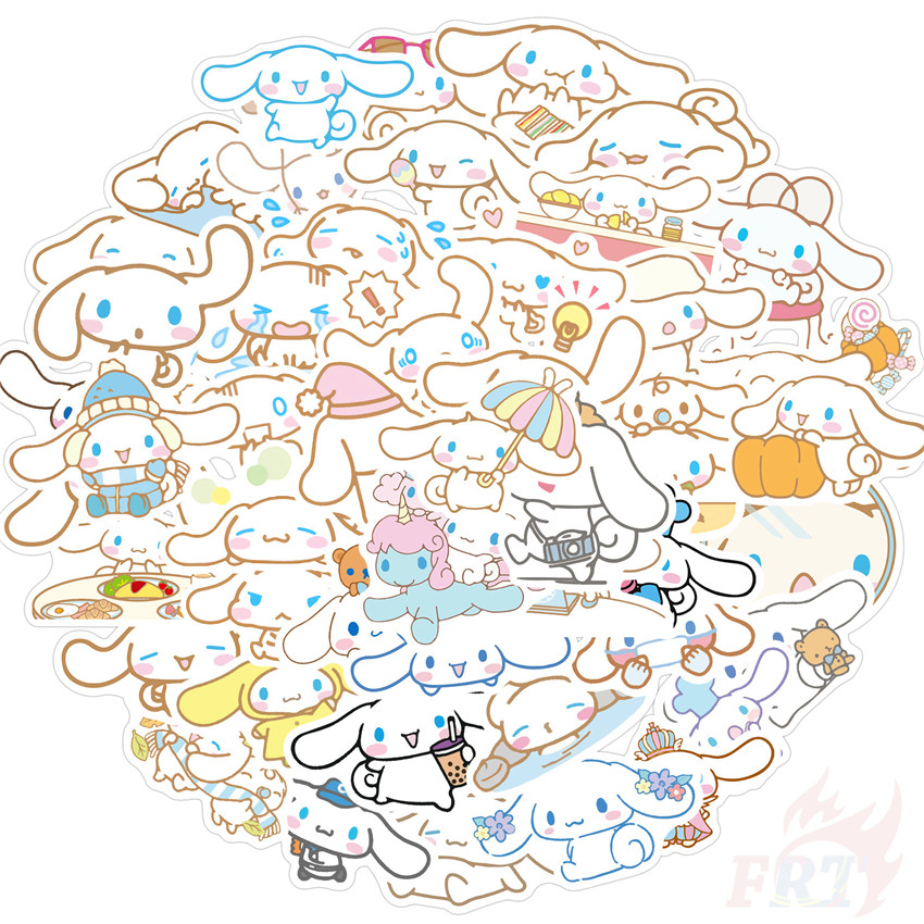 ❉ Cinnamoroll Series 01 - Sanrio Character Stickers ❉ 50Pcs/Set Waterproof DIY Fashion Decals Doodle Stickers