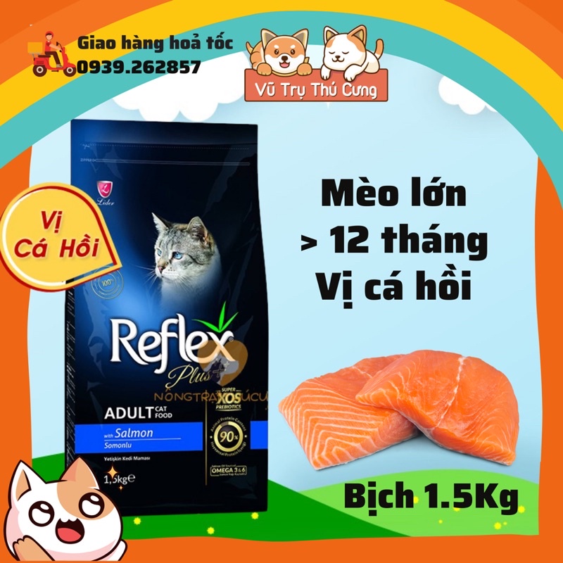 Hạt Reflex Plus cho mèo con, mèo lớn từ Thỗ Nhĩ Kỳ, bịch 1.5Kg, Thức ăn cho mèo con