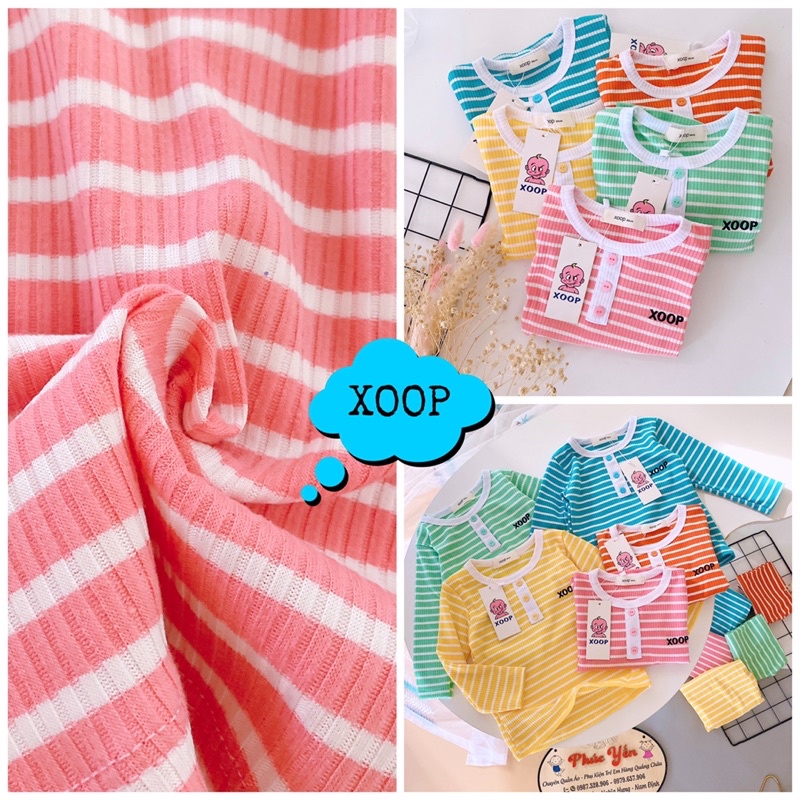 BỘ DÀI KẺ GÂN TĂM XOOP 3 CÚC CHO BÉ(9-19kg)