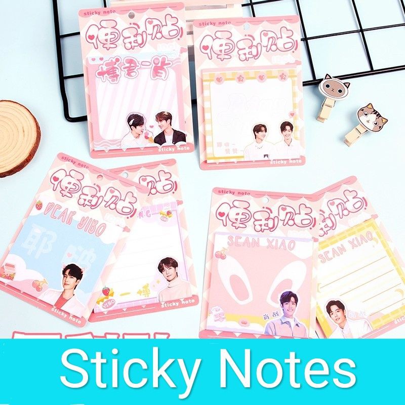 Sticky Note Vương Nhất Bác Tiêu Chiến giấy dán ghi nhớ BJYX Bác Quân Nhất Tiêu U33