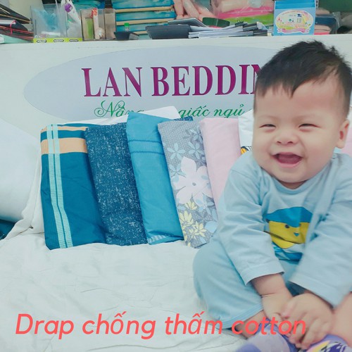 Drap Chống Thấm Nước Cotton Họa Tiết Bền Đẹp, Thoáng Mát, Không Lo Hỏng Nệm