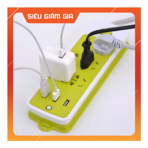 Ổ cắm điện đa năng 6 lỗ sạc nhanh kèm 3 lỗ sạc USB chống giật, tiết kiệm điện