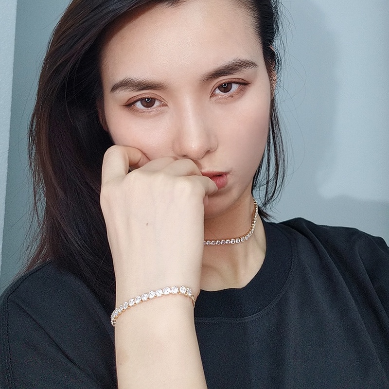 Vòng Đeo Tay Đính Đá Toàn Diện Thời Trang Cá Tính Dành Cho Nữ