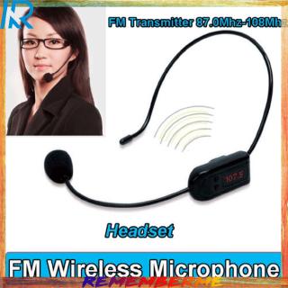 FM Wireless Microphone Headset Mehone Radio Mic to Loudspeaker