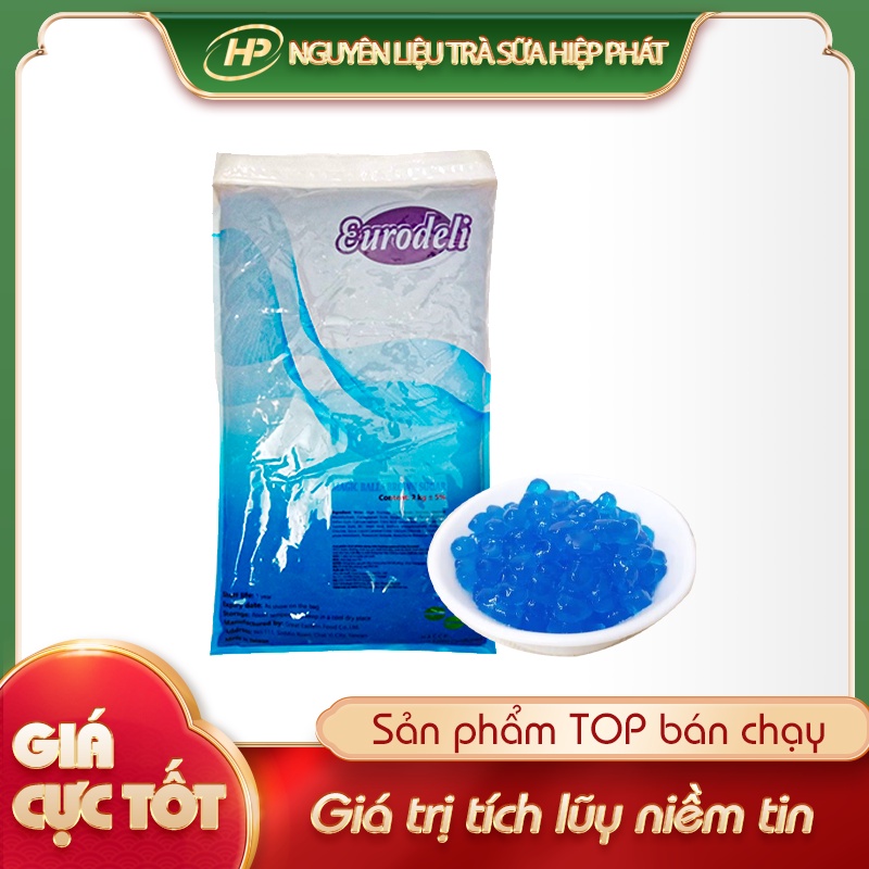 Trân châu 3Q việt quất EURODELI - [XANH DƯƠNG] - 2Kg - SP000027 - Nguyên liệu pha chế trà sữa HIỆP PHÁT
