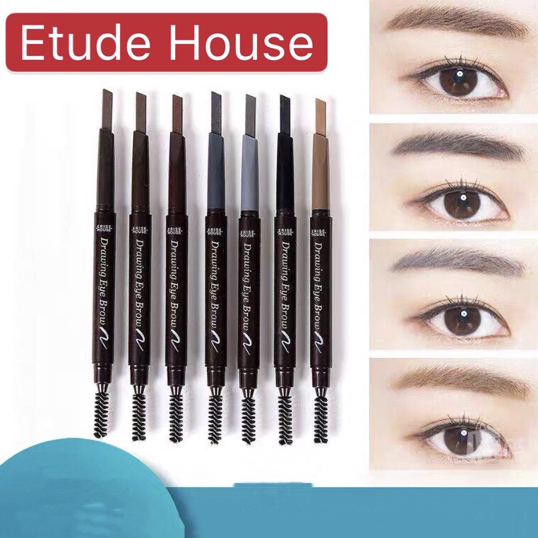 Chì kẻ lông mày ETUDE HOUSE 2 đầu chống thấm nước trang điểm kiểu Hàn Quốc