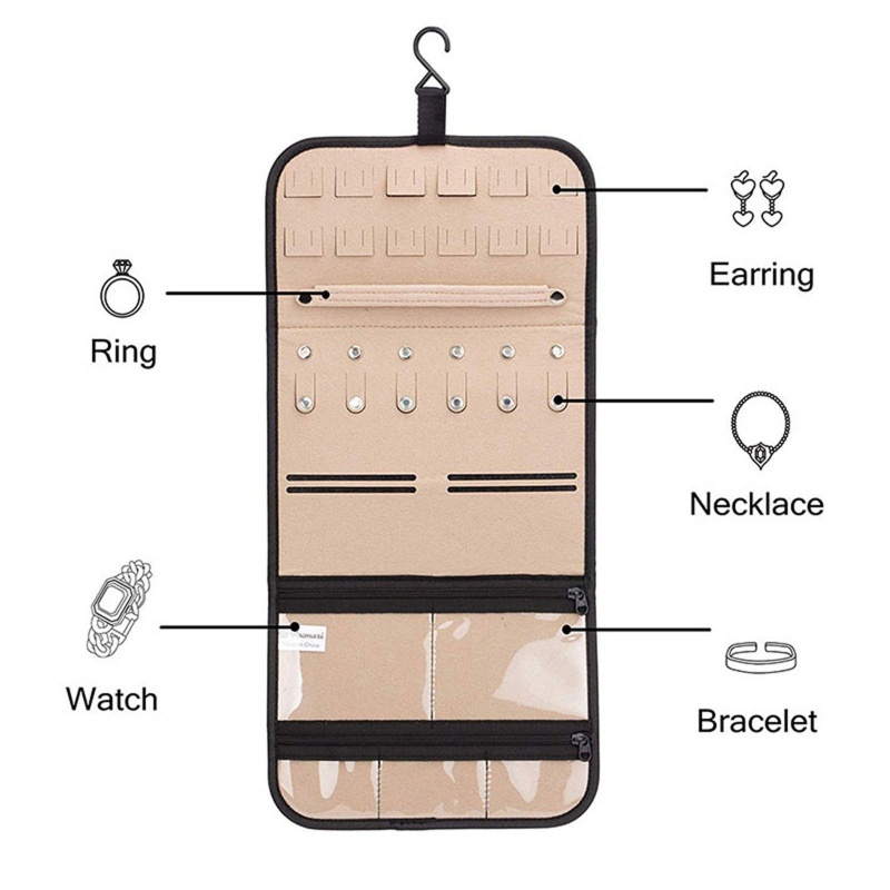 Túi Đựng Trang Sức Hai Mặt Tiện Dụng Khi Đi Du Lịch