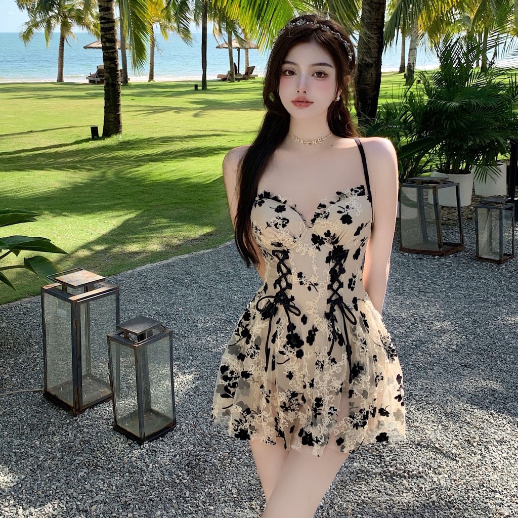 Đồ Bơi Một Mảnh Che Phủ Bụng Phong Cách Retro Gợi Cảm Cho Nữ