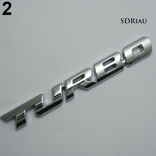 Miếng huy hiệu dán trang trí xe hơi/xe mô tô hình chữ Turbo 3D bằng hợp kim