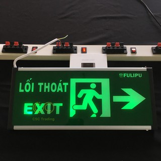Đèn Exit 2 Mặt Mũi Tên Chỉ Hướng 1 Chiều EX02-01