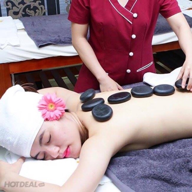 Đá nóng massage body đả thông kinh lạc dùng trong đông y,spa thẫm mỹ viện hộp 16 viên