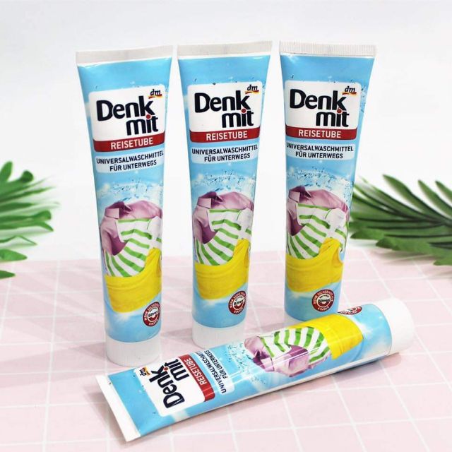 Tuýp kem giặt đồ lót mang đi công tác du lịch Denkmit