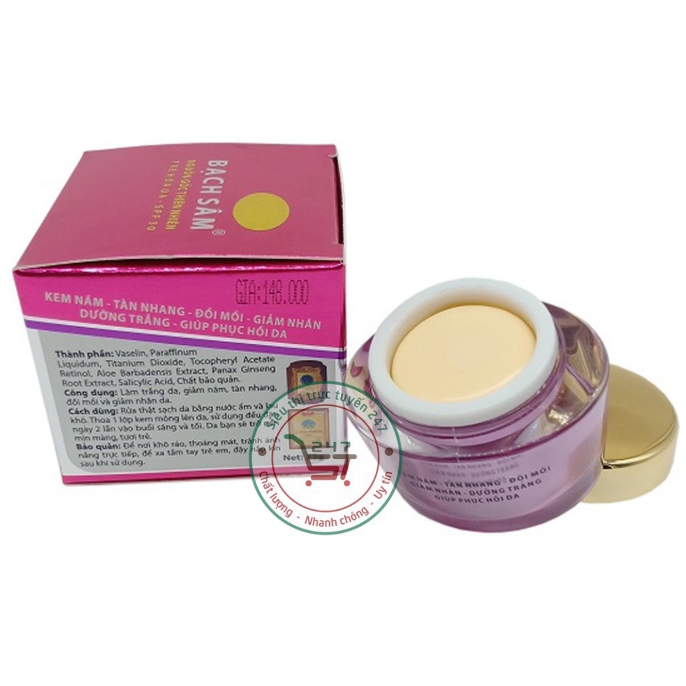 Kem nám tàn nhang Bạch Sâm K22 dưỡng trắng da chống nhăn đồi mồi 22g