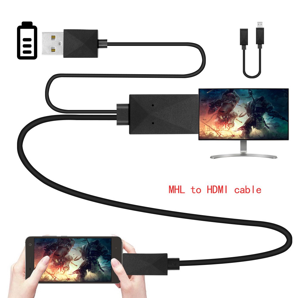 Micro USB MHL to HDMI Cable 5 Pin & 11 Pin HD TV Cables Adapter for SamSung HuaWei Xiaomi HTC MHL to HDMI Adapter