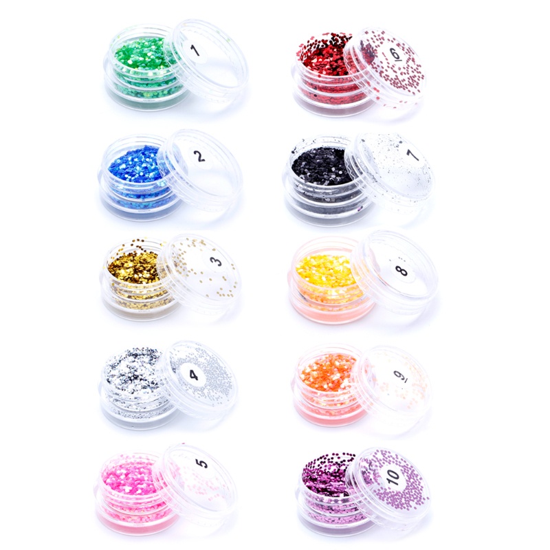 Khuôn Lục Giác Đính Đá Pha Lê Xanh Dương UV Làm Trang Sức Thủ Công