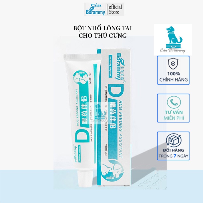 Gel dinh dưỡng cho chó mèo BORAMMY – Dưỡng lông thú cưng mềm mượt – Cải thiện tiêu hóa tuýp 30g