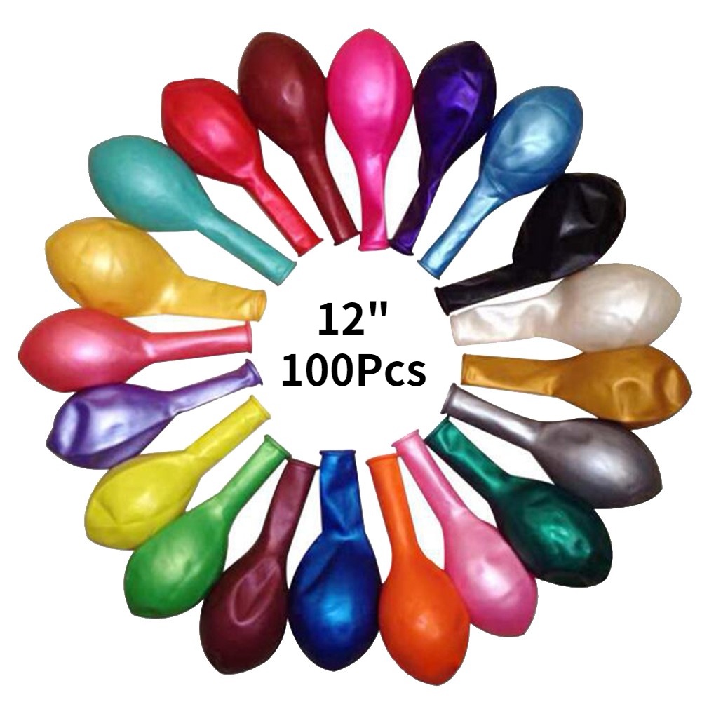 100 Bong Bóng 12INCH Trang Trí Tiệc Sinh Nhật Bé