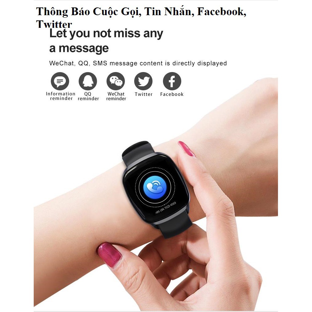 Đồng Hồ Thông Minh - Smartwatch GT103 Full Màn Hình Cảm Ứng - Siêu Chống Nước - Kính Gorilla Glass 5