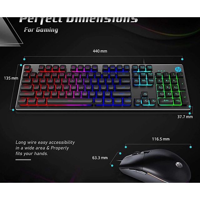 Combo Bàn phím + Chuột HP KM300F LED Có dây USB Chuyên game