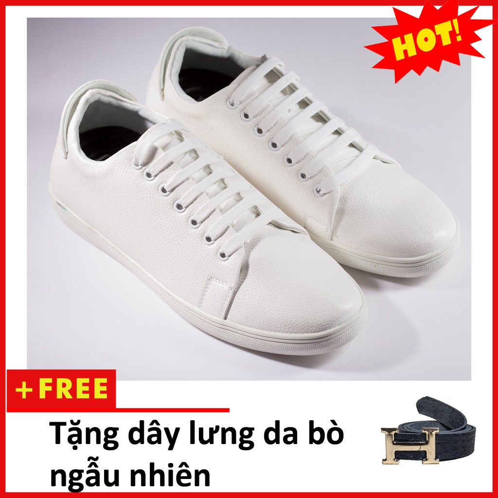 [Video- Ảnh Thật] Giày Thể Thao Nam Màu Trắng Tăng Chiều Cao 6Cm Không Hề Lộ Cực Đẹp - Cực Chất - M360-TRANG(TL)-TRANG